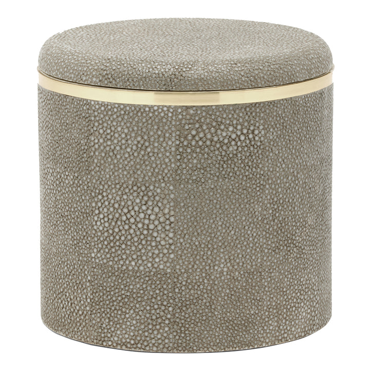 Bradford Faux Shagreen Canister (Sand/Gold)