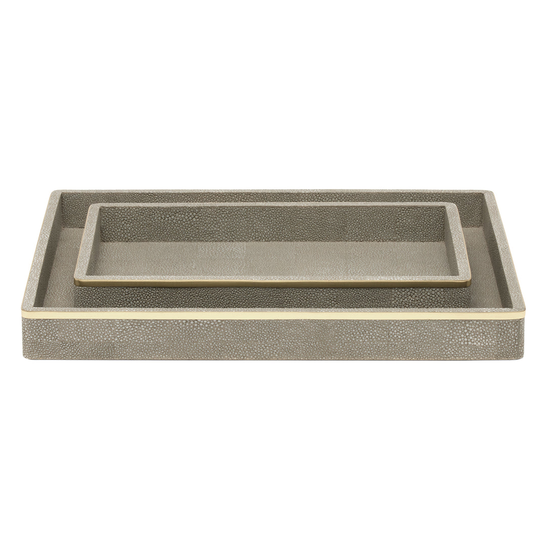 Bradford Faux Shagreen Bathroom Accessories (Sand/Gold)