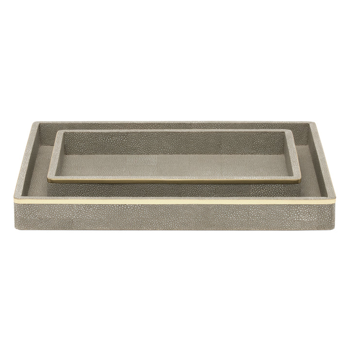 Bradford Faux Shagreen Bathroom Accessories (Sand/Gold)