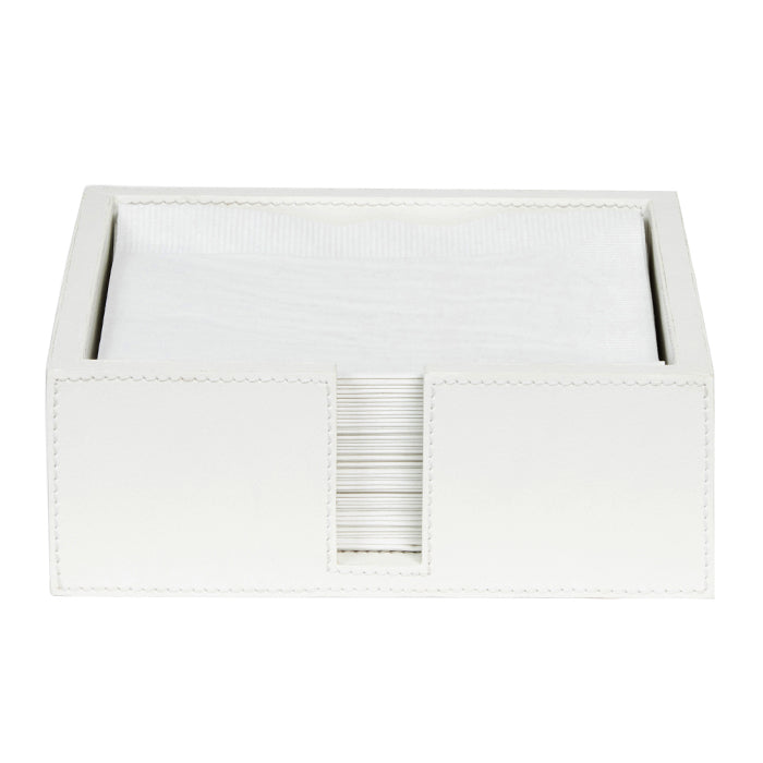 Brisbane White Marine Leather Napkin Holder