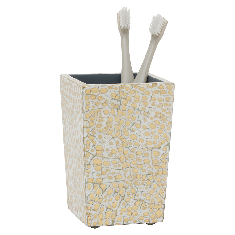 Callas Lacquered Bathroom Accessories (Gold/White)
