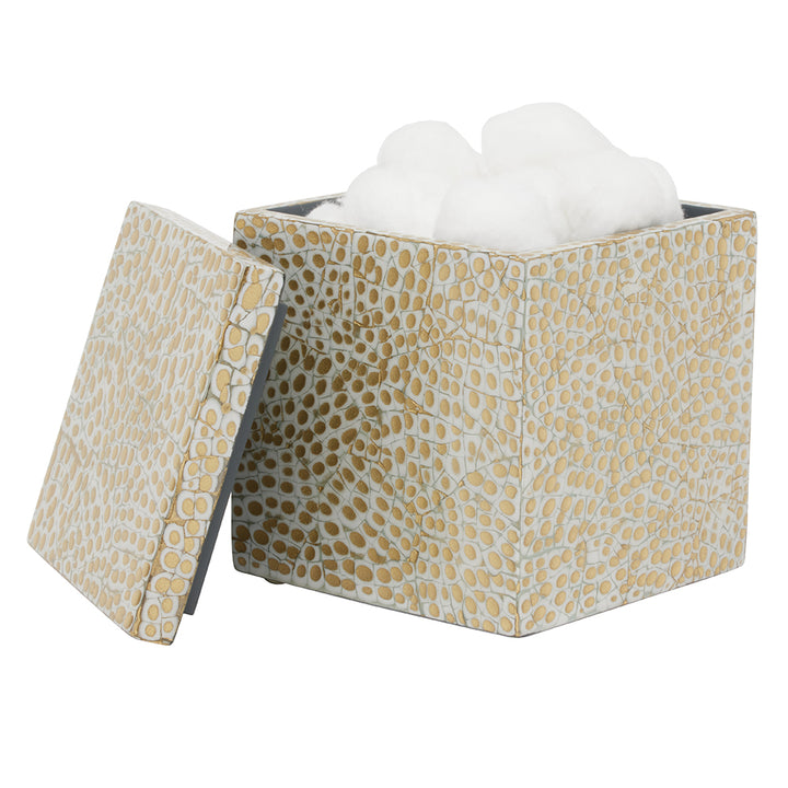 Callas Lacquered Canister (Gold/White)