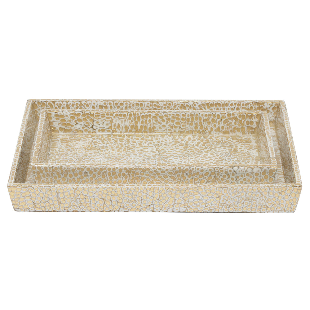 Callas Lacquered Bathroom Accessories (Gold/White)