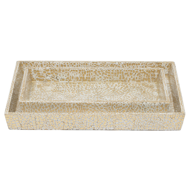 Callas Lacquered Bathroom Accessories (Gold/White)