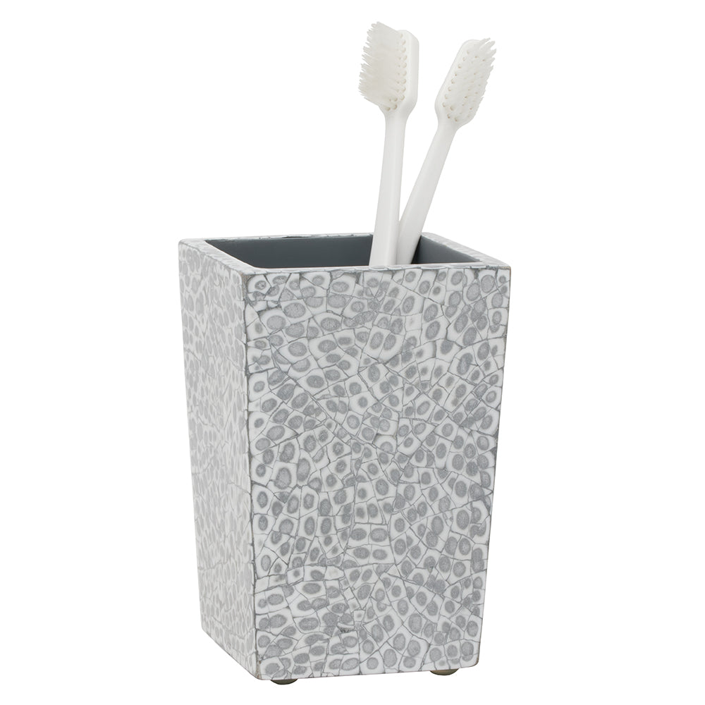 Callas Lacquered Bathroom Accessories (Silver/White)