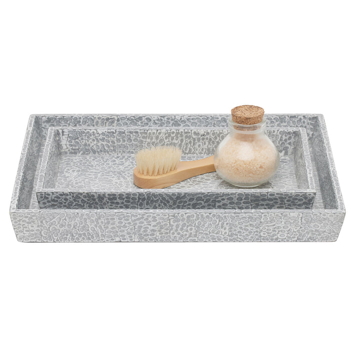Callas Lacquered Bathroom Accessories (Silver/White)