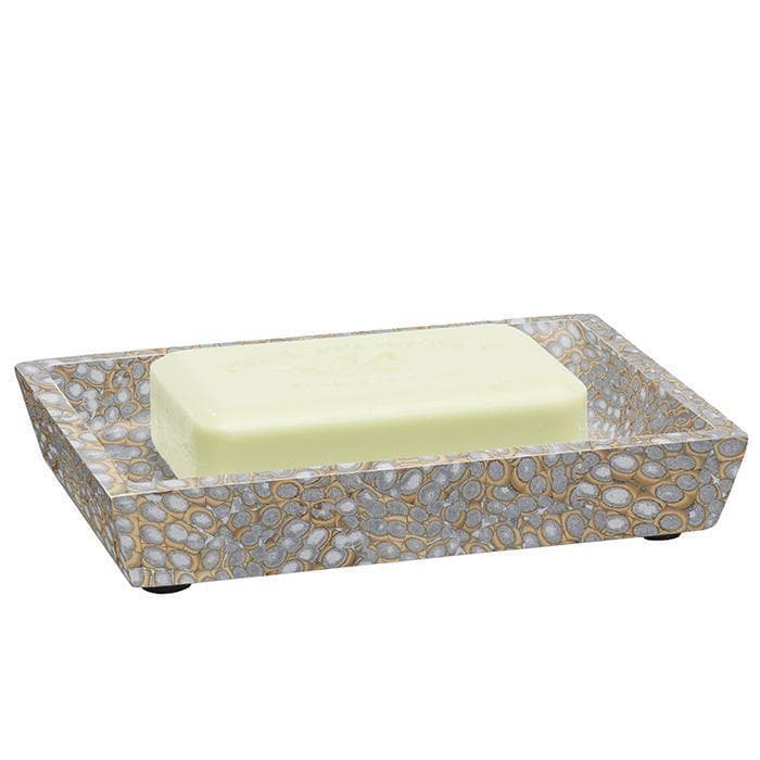 Callas Lacquered Eggshell Soap Dish (Silver)