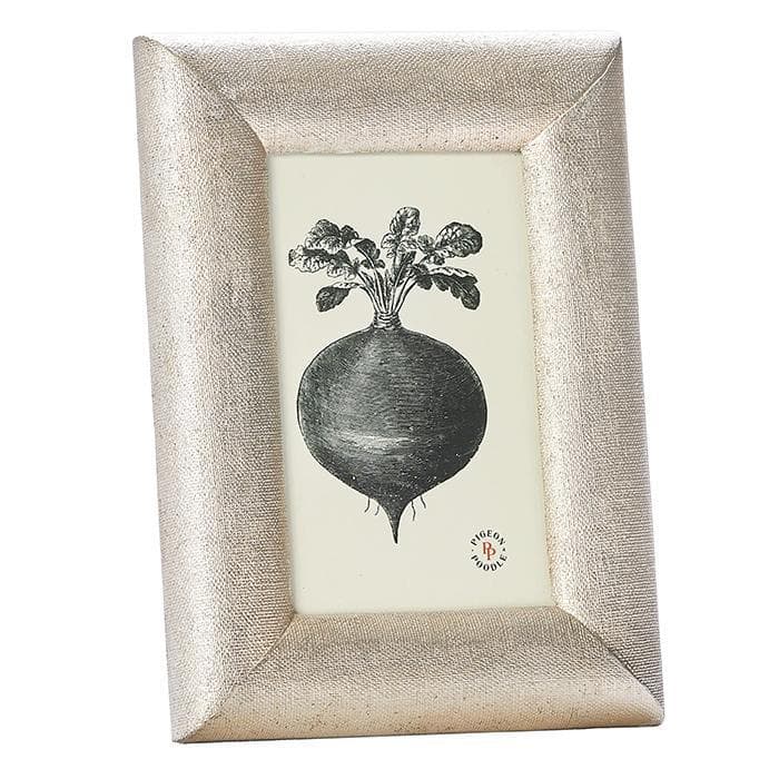 Cardiff Warm Silver Faux Linen Picture Frames