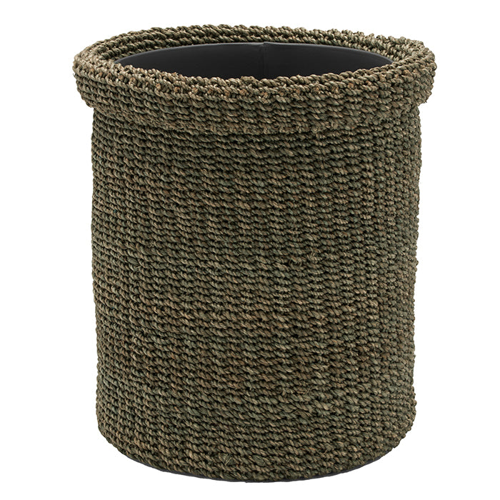 Chelston Abaca Round Waste Basket (Lava Slate)