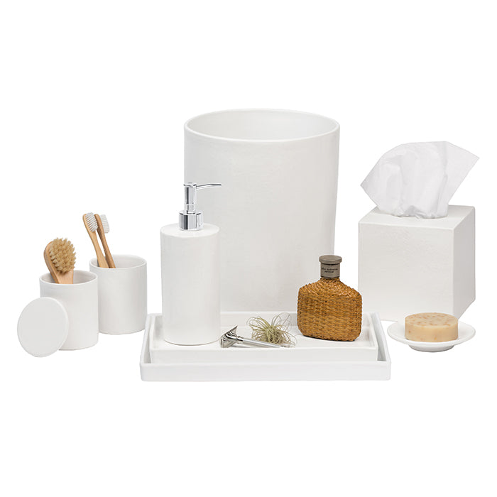 Cordoba White Ceramic Tissue Box