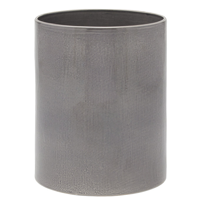 Cordoba Ceramic Round Waste Basket (Gray)
