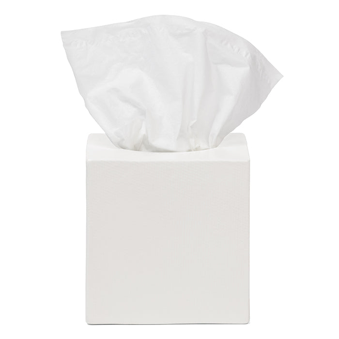 Cordoba White Ceramic Tissue Box