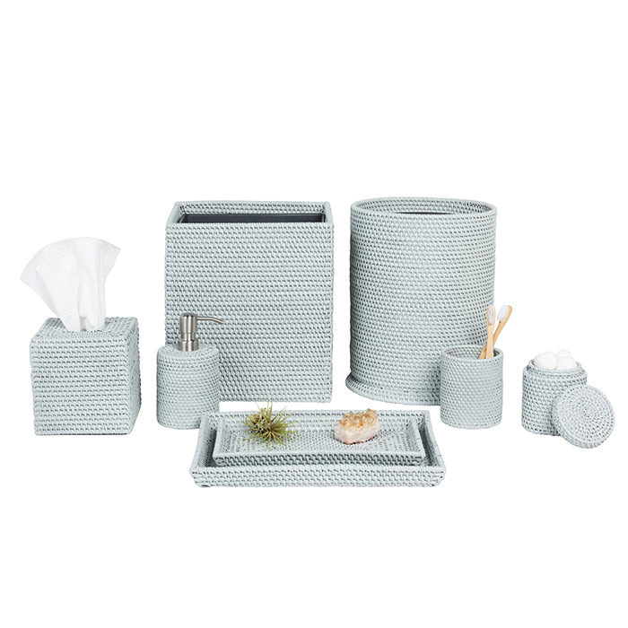 Dalton Light Gray Rattan Soap Pump