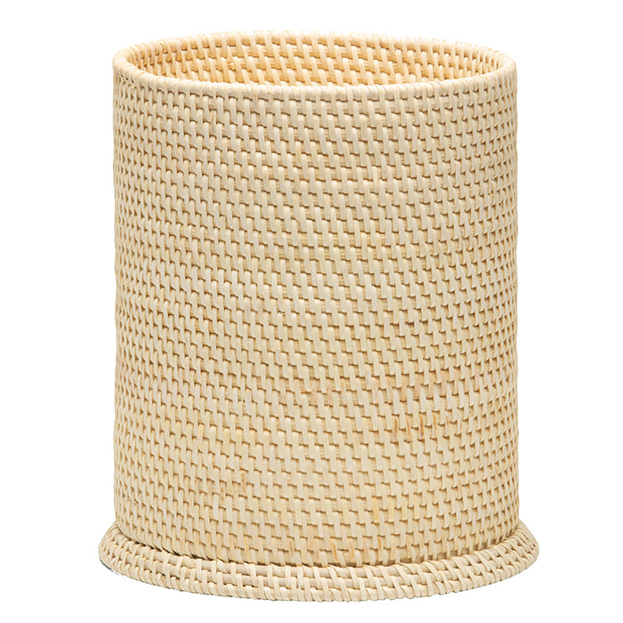 Dalton Natural Rattan Round Waste Basket, Tapered