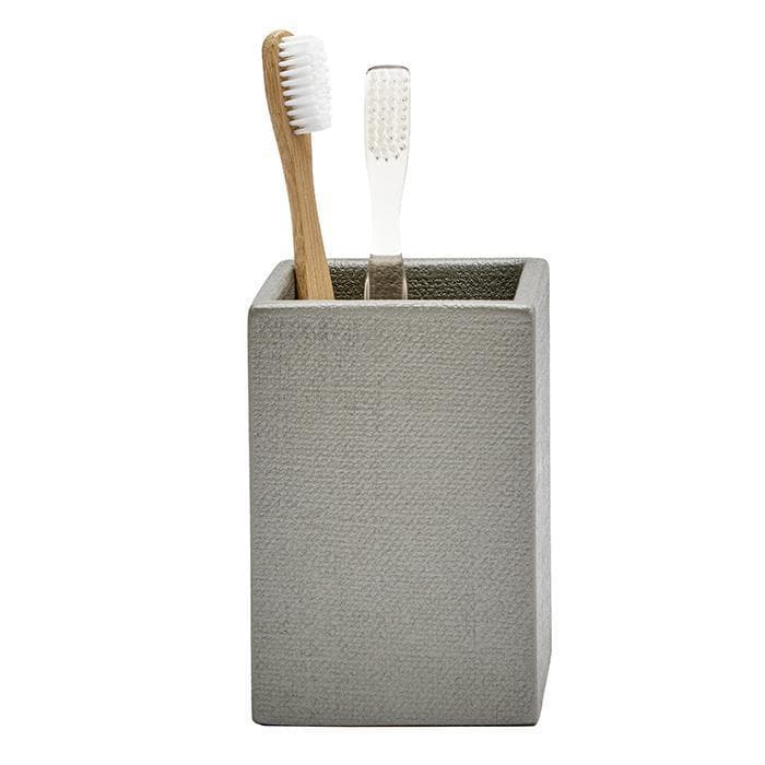 Dannes Faux Belgian Linen Brush Holder