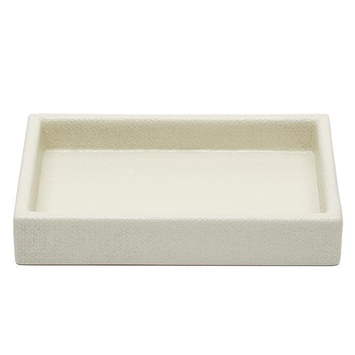 Dannes Faux Belgian Linen Soap Dish (White)