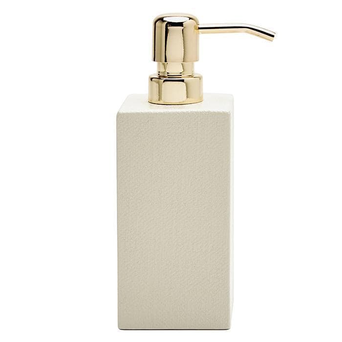 Dannes Faux Belgian Linen Soap Pump (White)