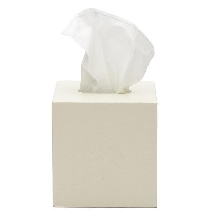 Dannes Faux Belgian Linen Tissue Box