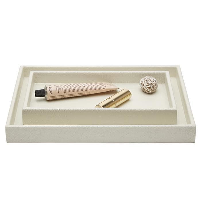 Dannes Faux Belgian Linen Tray Set - Thumbnail 4