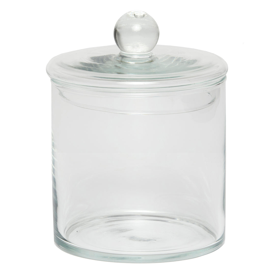 Darby Handblown Glass Large Canister (Clear)