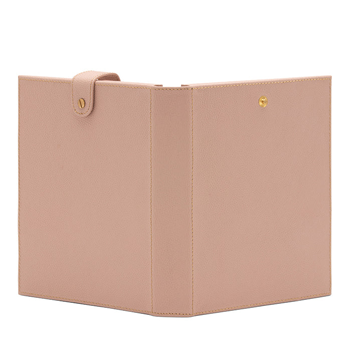 Dessie Full-Grain Leather Double Frame 4x6 (Dusty Rose)