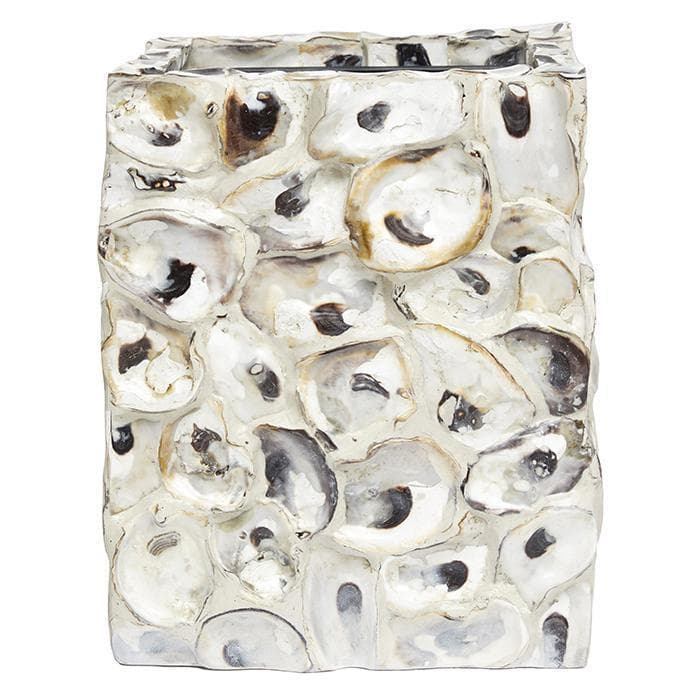 Enna Natural Oyster Square Waste Basket - Thumbnail 3