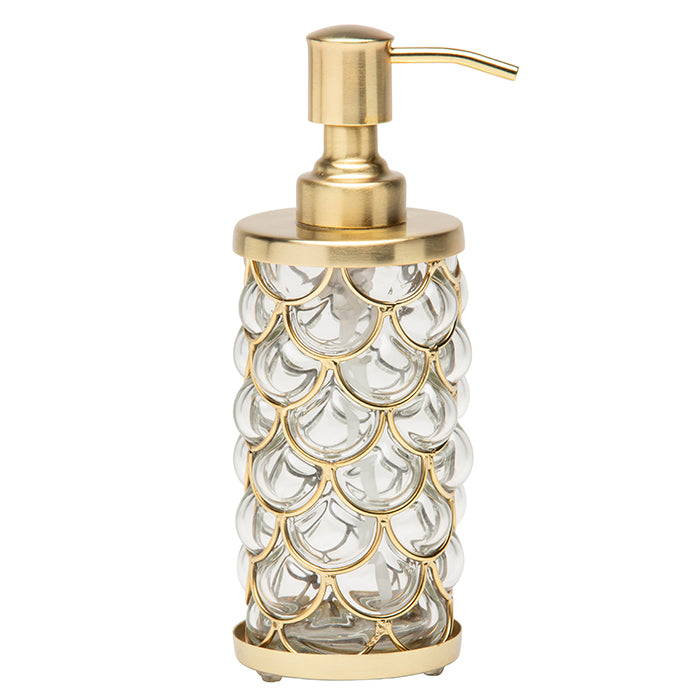 Gila Brushed Gold Glass/Brass Soap Pump