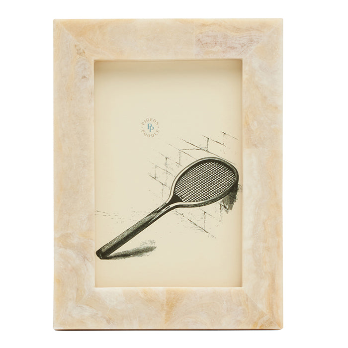 Helena Beige Crystal Stone/Brass Picture Frame