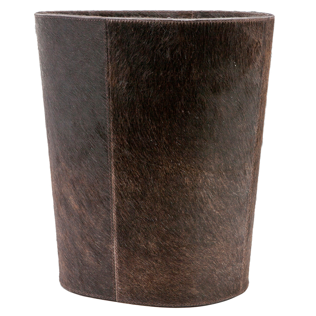 Hyde Hair-On-Hide Wastebasket Oval (Brown)