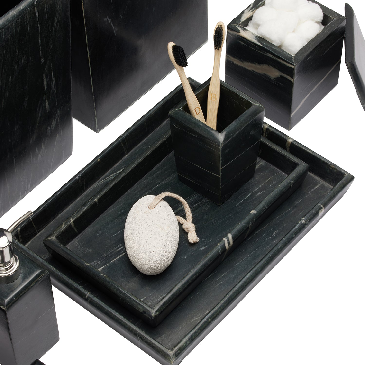 Kavala Black Marble Bathroom Accessories – Hudson & Vine