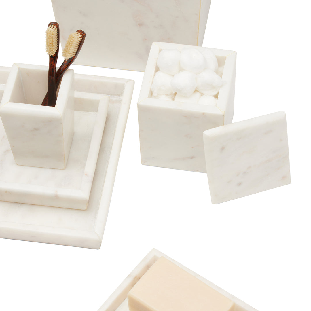 Kavala White Marble Bathroom Accessories