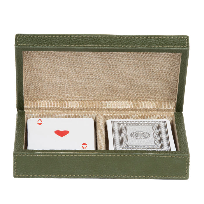 Lecco Forest Full-Grain Leather Card Holder