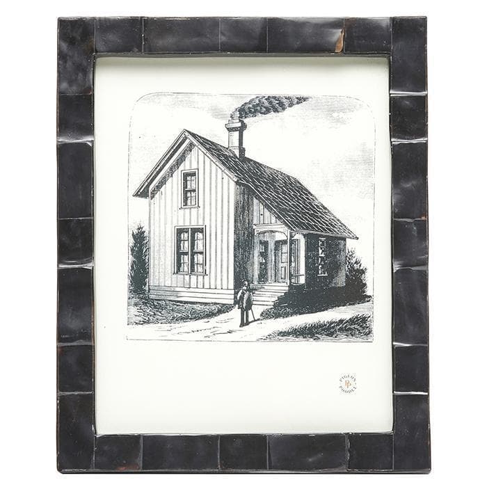 Lesina Black Pen Shell Picture Frame - Thumbnail 4