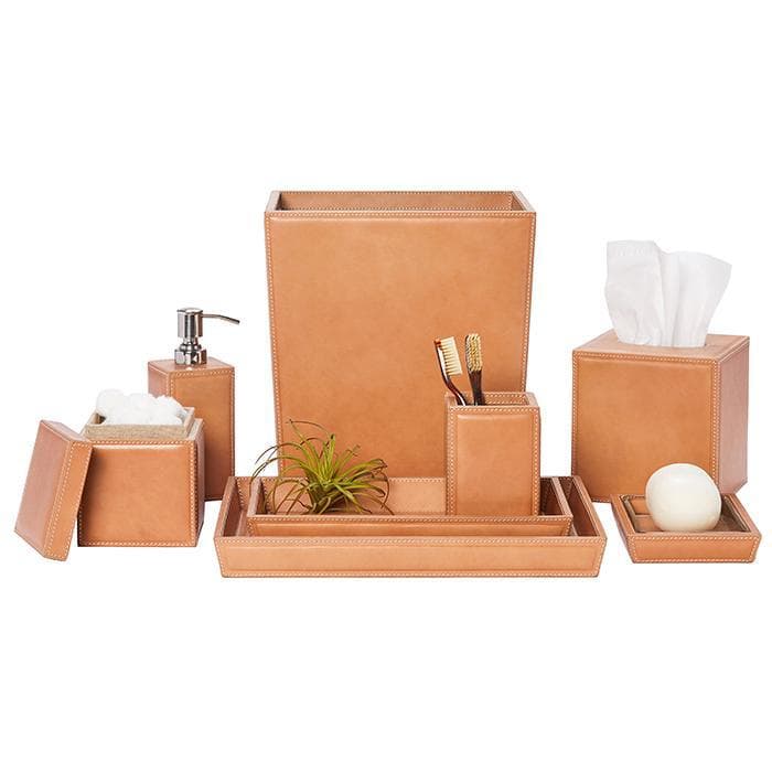 Lorient Aged Camel Full-Grain Leather Soap Dish