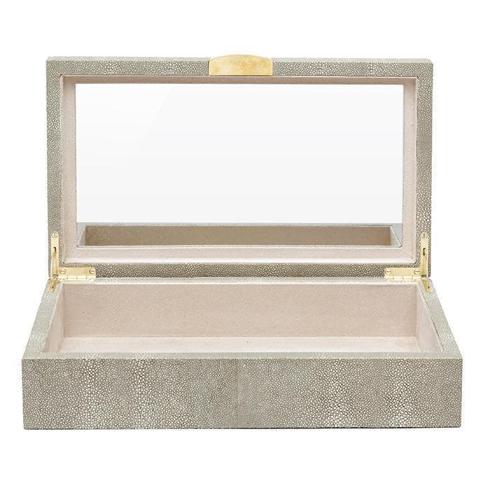 Lucerne Faux Shagreen Rectangle Box - Thumbnail 2