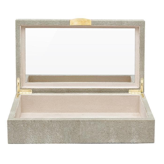 Lucerne Faux Shagreen Rectangle Box (Sand)