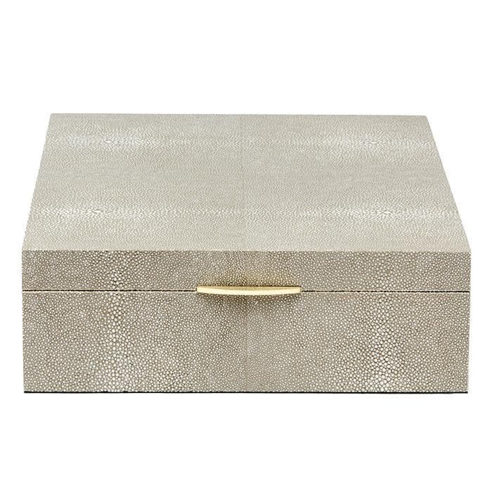 Lucerne Faux Shagreen Square Box - Thumbnail 4