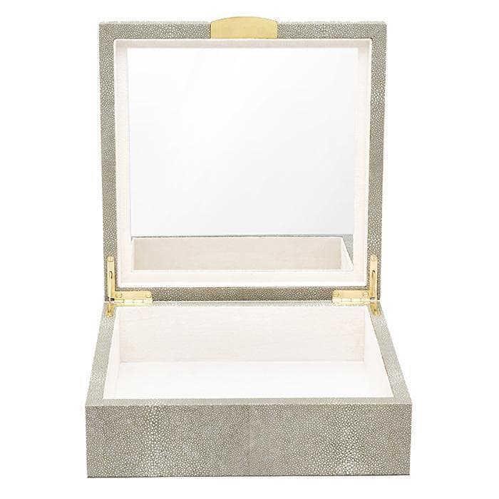 Lucerne Faux Shagreen Square Box (Sand)