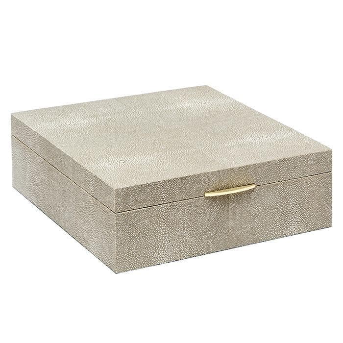 Lucerne Faux Shagreen Square Box - Thumbnail 2