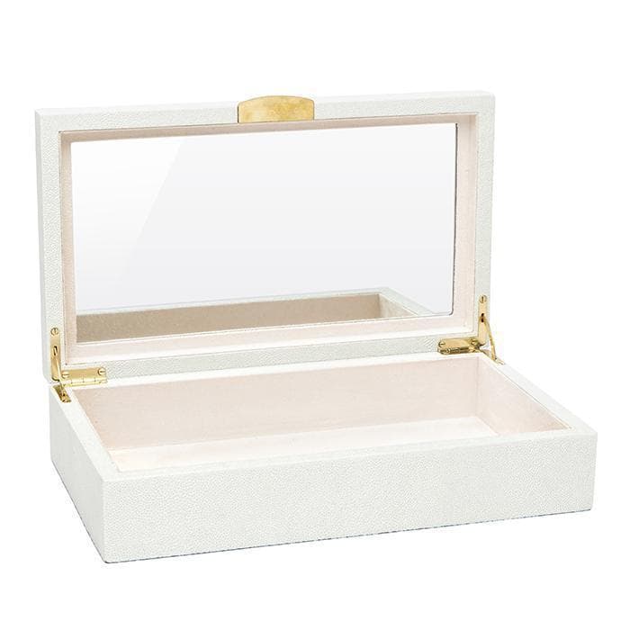 Lucerne Faux Shagreen Rectangle Box - Thumbnail 4