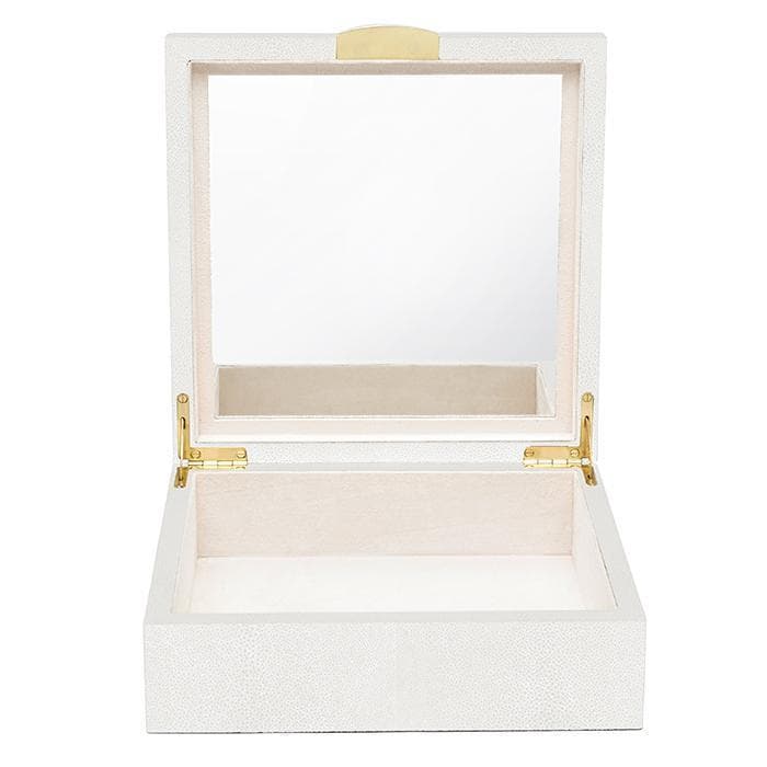 Lucerne Faux Shagreen Square Box