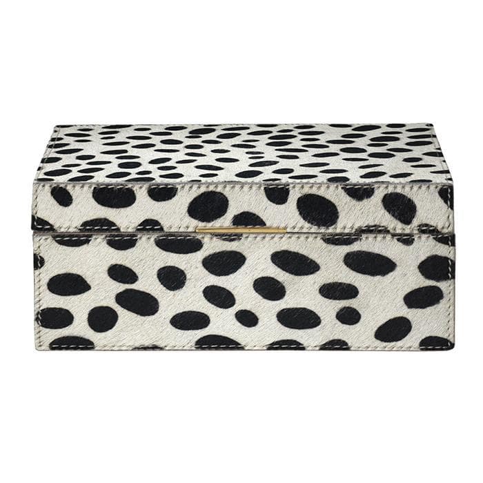 Malmo Dalmatian Print Hair-On-Hide Medium Jewelry Box