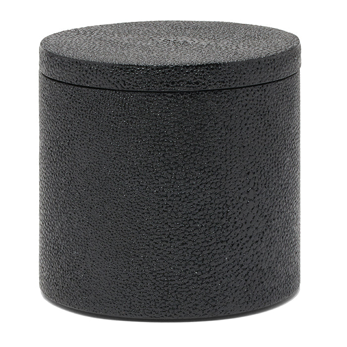 Manchester Faux Shagreen Canister (Black)