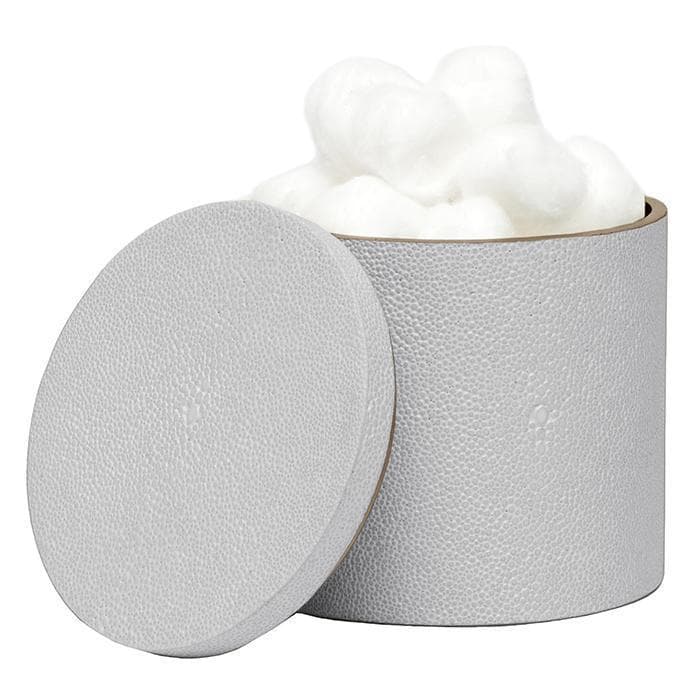 Manchester Faux Shagreen Canister (Ash Gray)