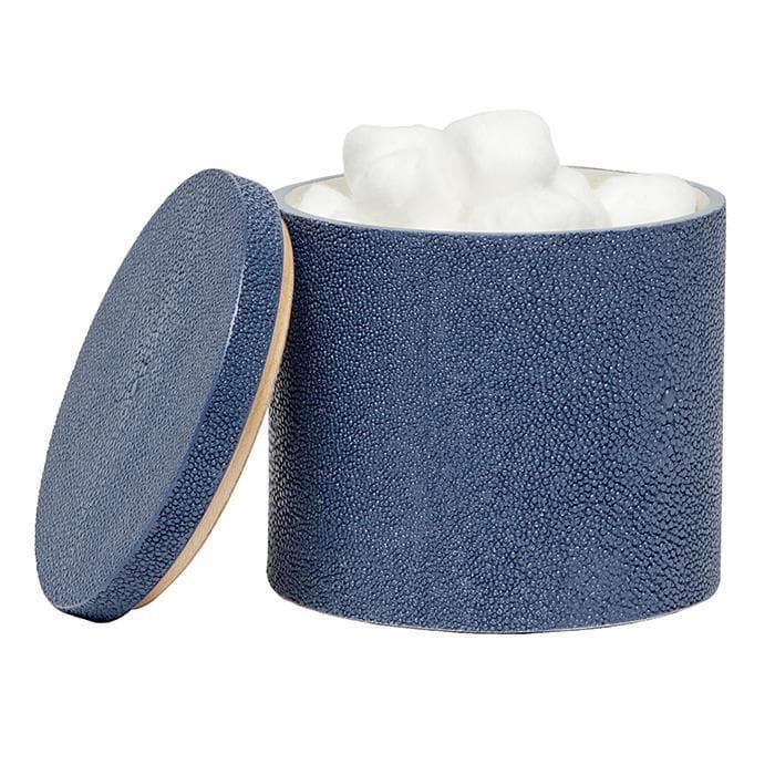 Manchester Faux Shagreen Canister (Navy Blue)
