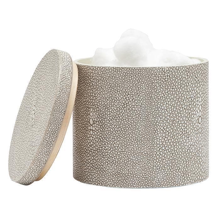 Manchester Faux Shagreen Canister (Sand)
