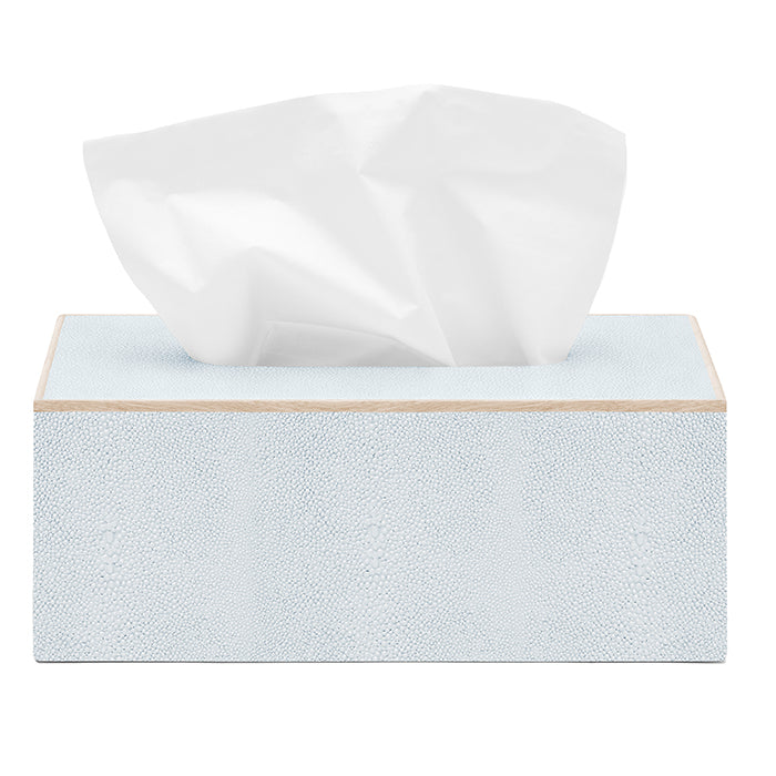 Manchester Faux Shagreen Rectangle Tissue Box (Cloud Gray)