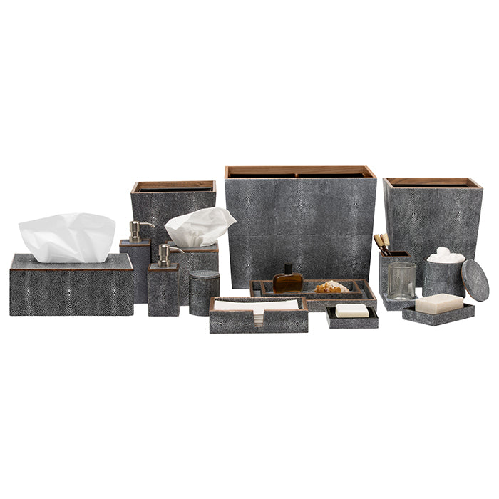 Manchester Faux Shagreen Rectangle Tissue Box (Cool Gray) – Hudson