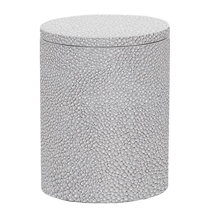 Manchester Faux Shagreen Narrow Canister (Ash Gray)