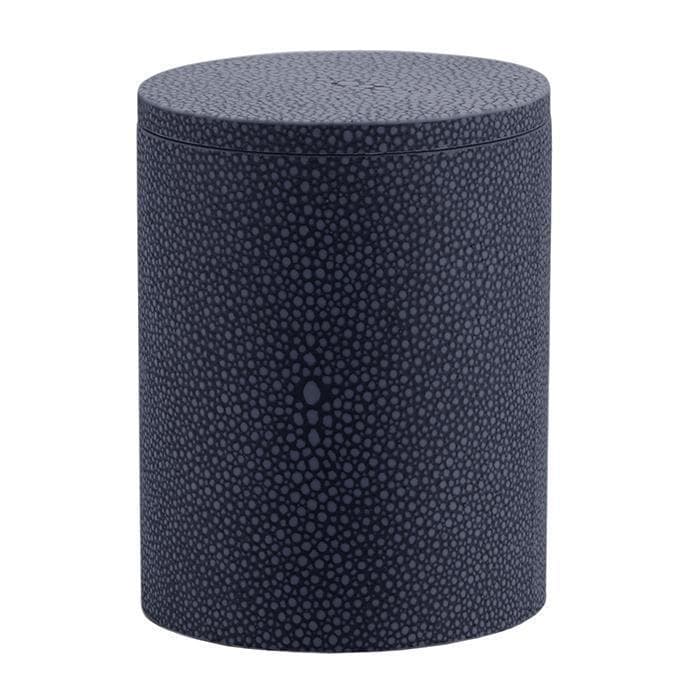 Manchester Faux Shagreen Narrow Canister (Navy Blue)